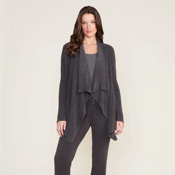 Barefoot Dreams CozyChic Ultra Lite® Hi/lo Cardi Sweater Maroon Size 1X - Picture 3 of 8